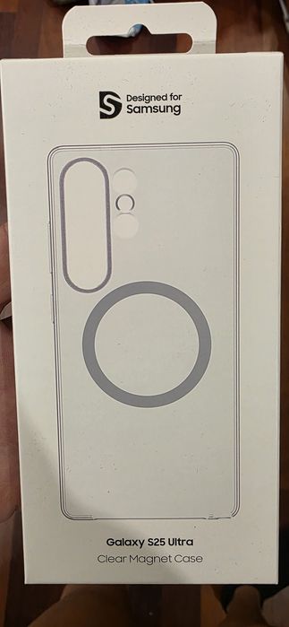 Capa transparente S25 ultra magnética nova