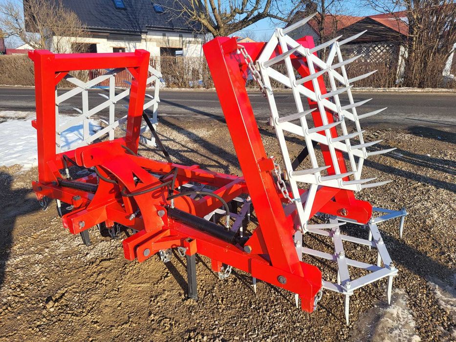 BRONY polowe HYDRAULICZNIE składane ciężkie -5pól -2 siłowniki-20 ząb