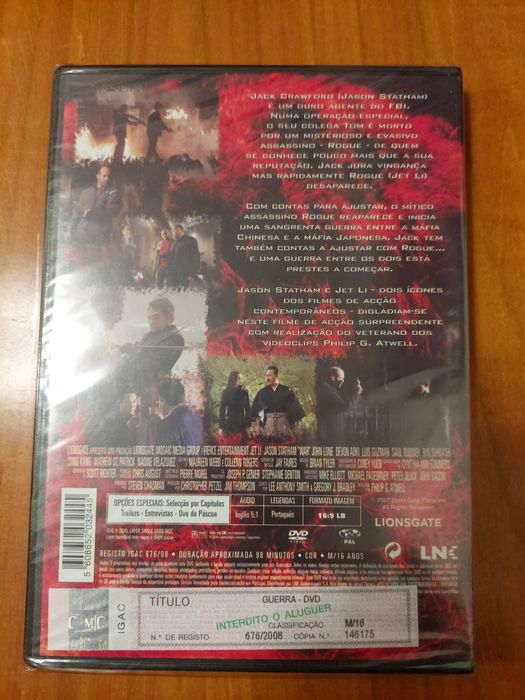 Dvd - Filme Guerra Novo Selado