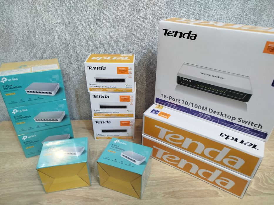 Свитчи 100 мегабит, 5-8-16 портов