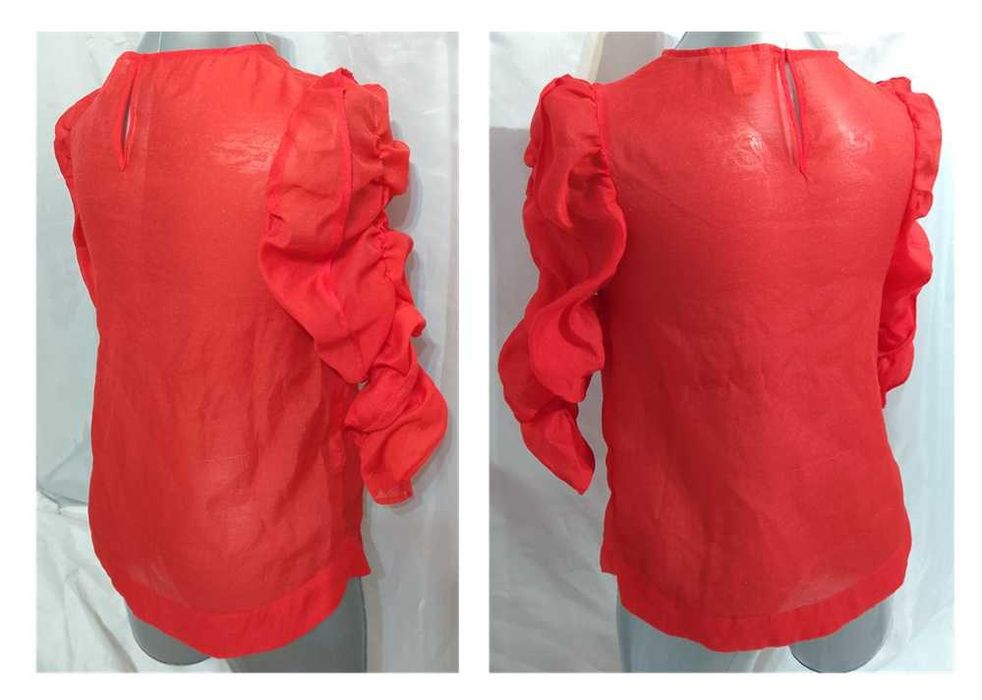 Blusa vermelha transparente da marca H&M do tam 38