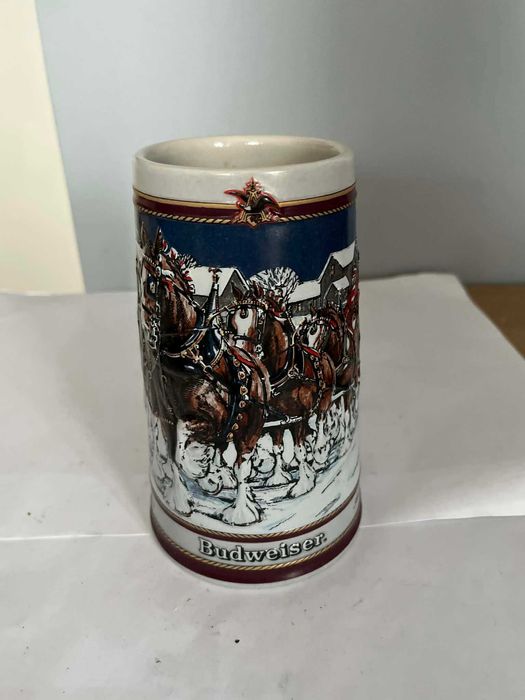 Kufel ceramiczny kolekcjonerski Budweiser Anheuser-Busch.Inc koń konie