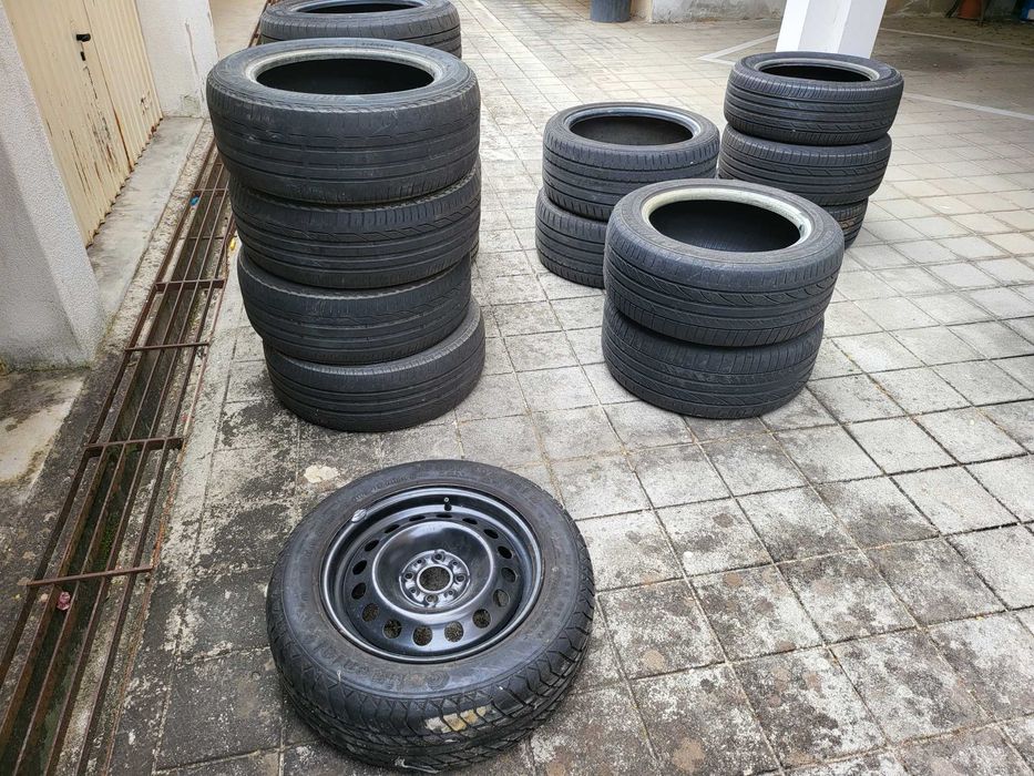 pneus +para desocupar+jantes de ferro furação FIAT BRAVO TD100SX