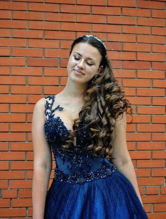 Випускна сукня, вечірня сукня, розкішна вечірня сукня «Midnight Blue»