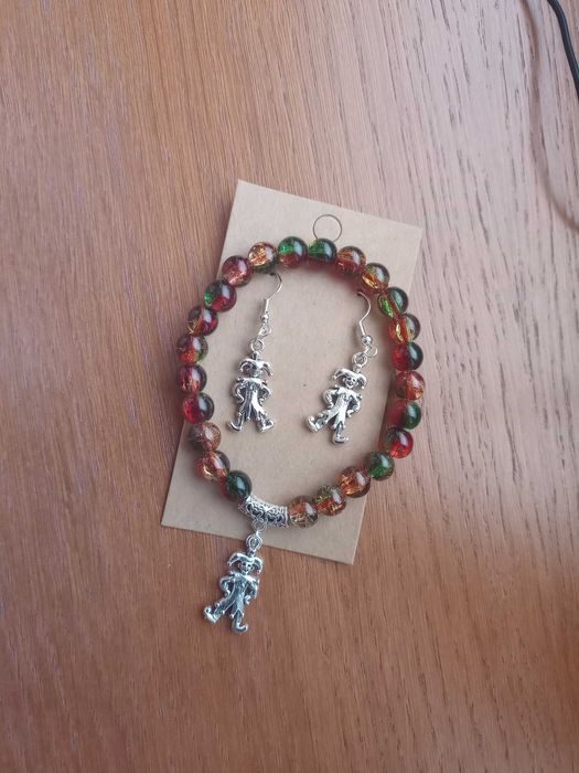 Bransoletka i kolczyki z motywem Stańczyka -komplet