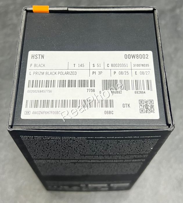 Смарт-окуляри Oakley Meta HSTN Black Lens color Prizm Black Polarized