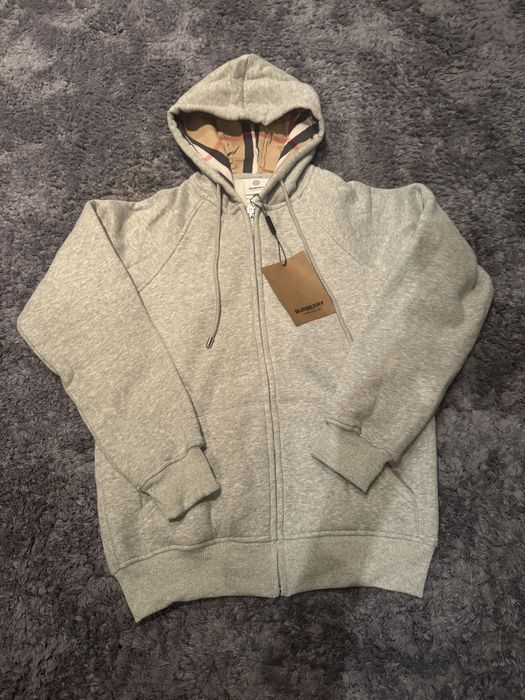 Bluza burrbery zip szara