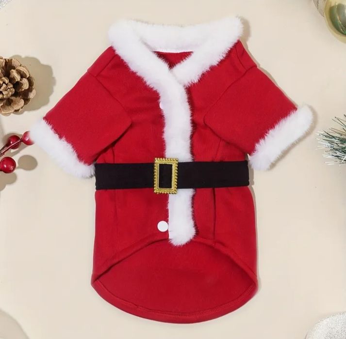 Camisola de pai natal para gato / cao (nova)