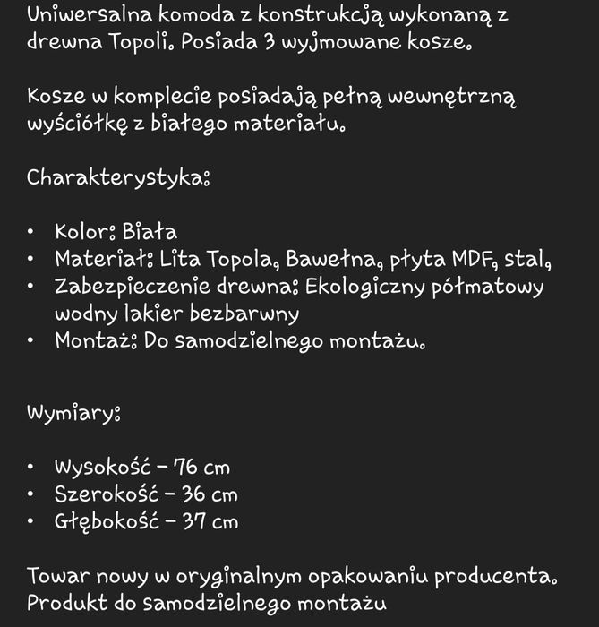 Szafka z koszyczkami