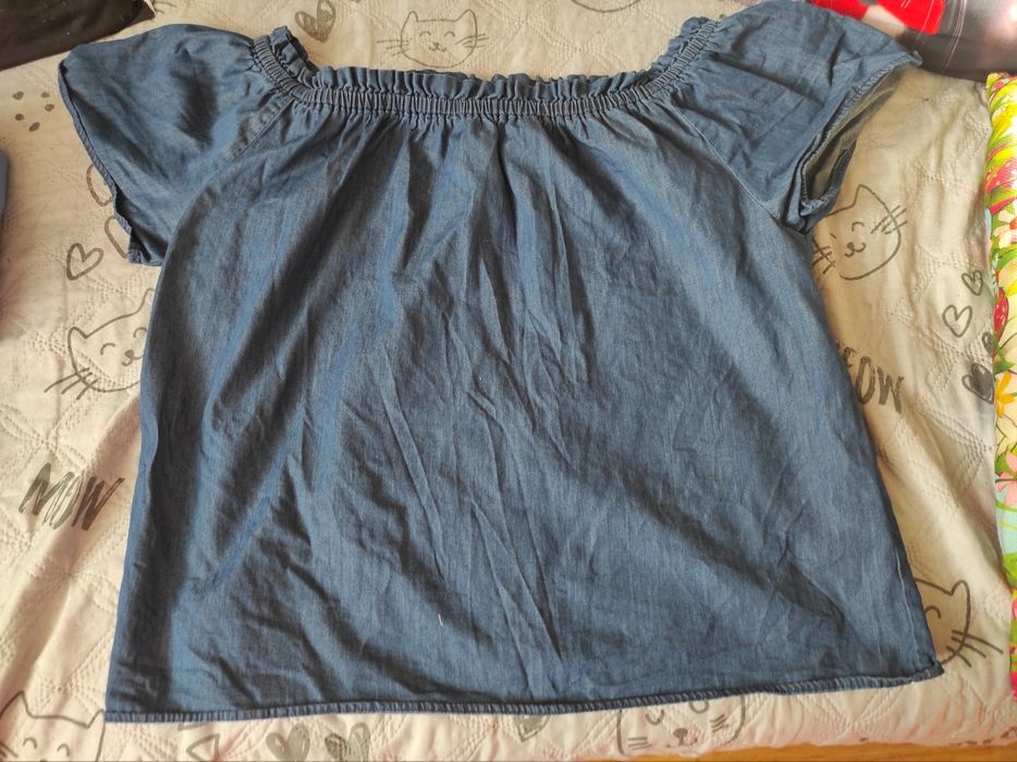 Bluzka hiszpanka cienki jeans Orsay 42