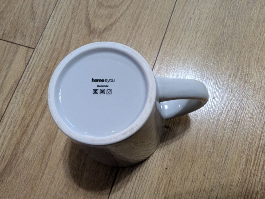 Siwy kubek home&you z sowami