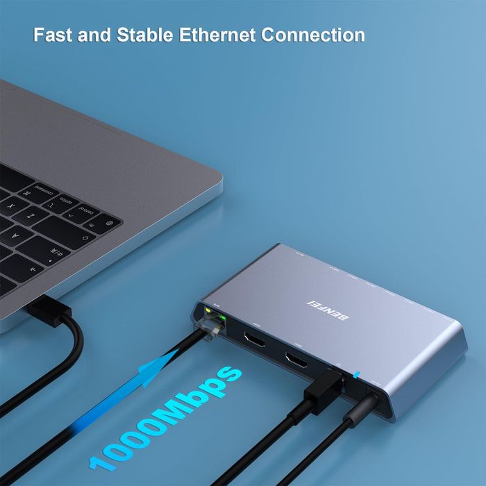 Док станция BENFEI 12-in-1 USB Type-A/USB Type-C