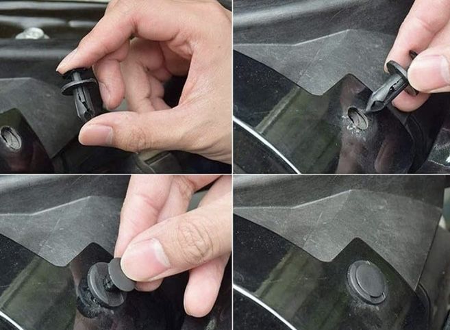 Spinki kołki montażiwe do samochodu zestaw klipsów tapicerskich 48tknn