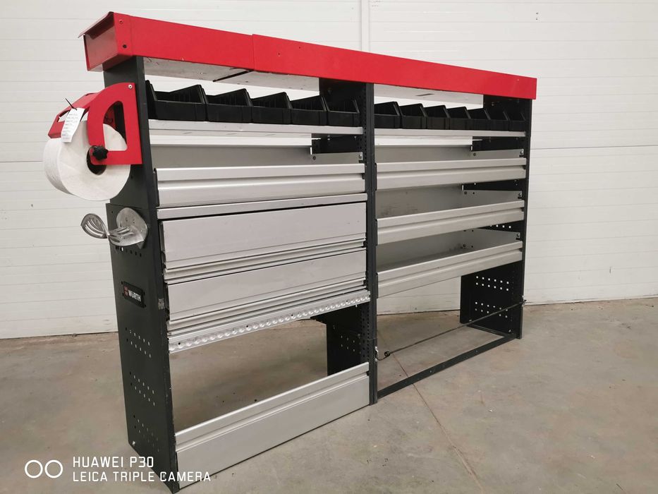 Zabudowa serwisowa regał samochodowy WURTH