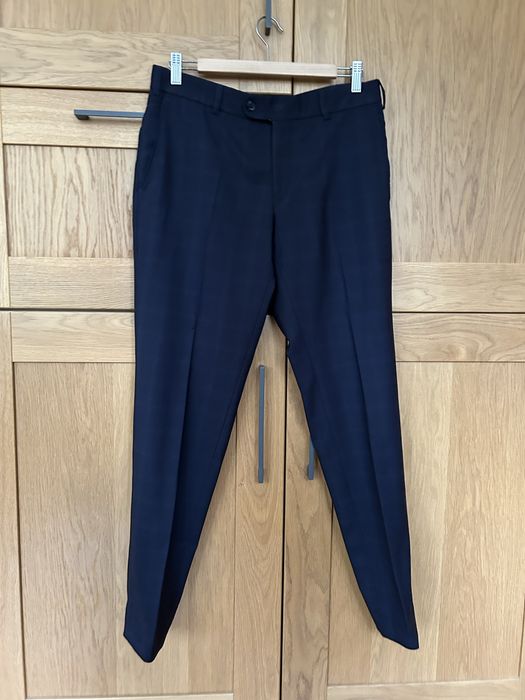 Garnitur granatowy wełniany BYTOM