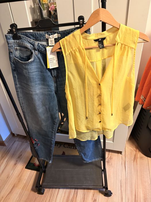 Zestaw Nowe jeansy H&M bluzka H&M  nowy