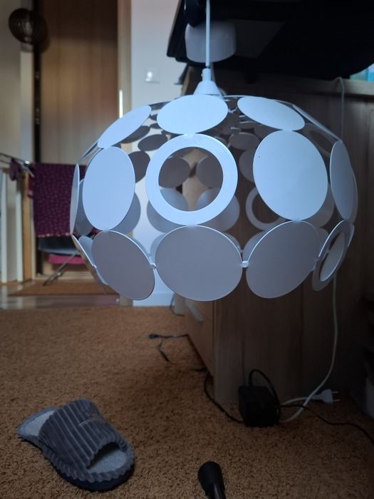 Lampa abażur sufitowa metalowa