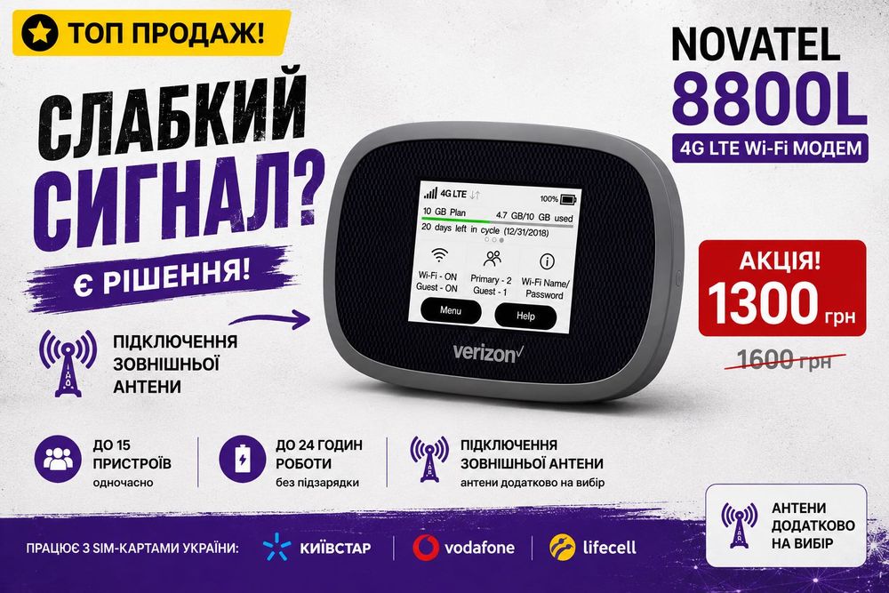 Роутер Novatel MiFi 8800L Inseego 4G модем LTE WiFi