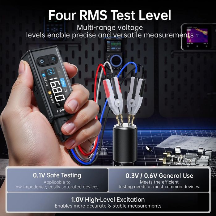 Pinça Digital Automática Fnirsi LCR-ST 2em 1