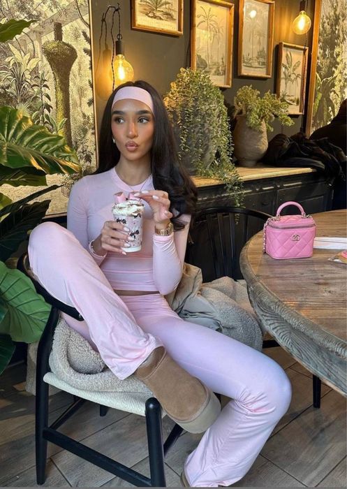 Жіночий костюм лонгслів+лосини, штани з широким підворотом