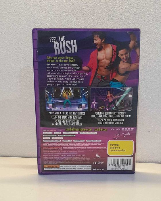 Gra Zumba Fitness Rush Kinect Xbox 360 3xAng