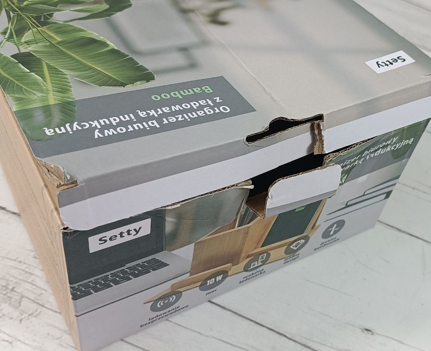 Organizer biurkowy z ładowarką indukcyjną  Setty