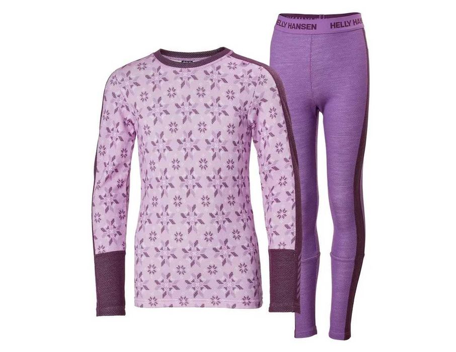 Термобілизна Helly Hansen JR GRAPHIC LIFA MERINO SET Crushed Grape