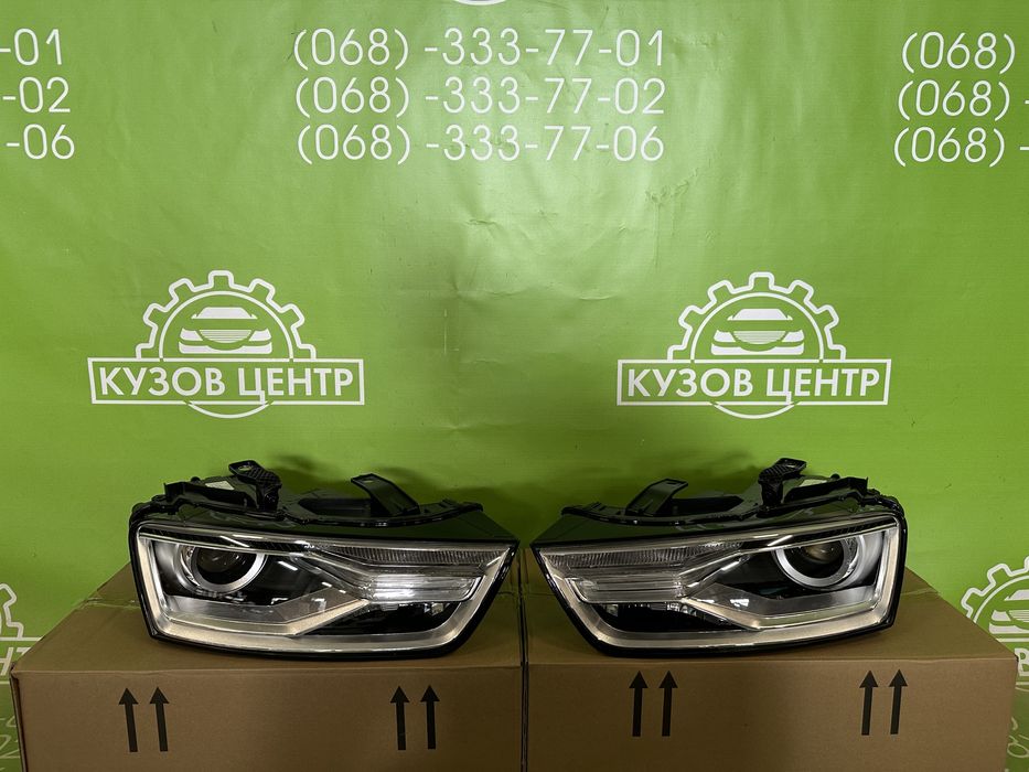 Комплект бампер передній + фари Audi Q3 8u 2014-2018 фара В НАЯВНОСТІ!