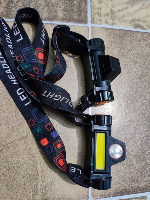 Фонарик налобний з акумулятором