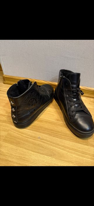 Ботинки  кожа