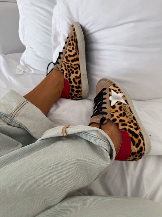 Жіночі кросівки Golden Goose Super Star Leopard голкд гус леопардові
