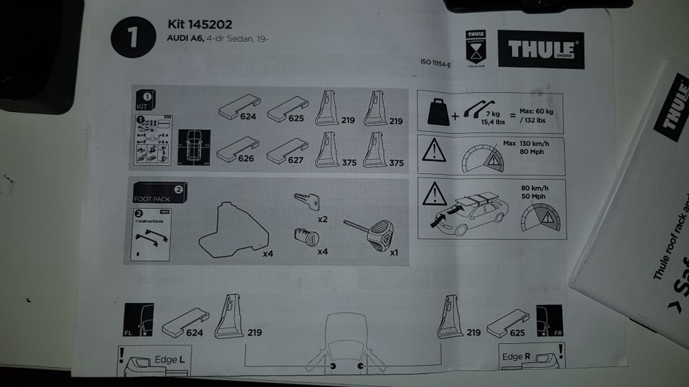 Kit Fixação Thule 145202 Audi A6