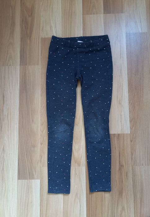 Spodnie Little kids 128 szare w kropki