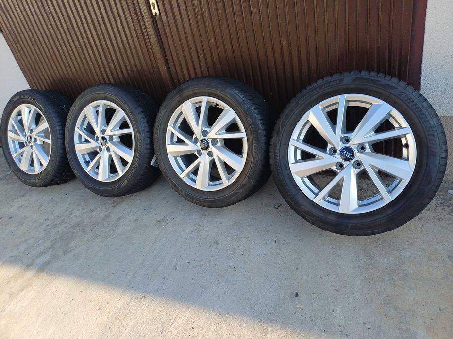 Koła zimowe Audi 17 7J ET45 215/55 R17 5x112 Bridgestone