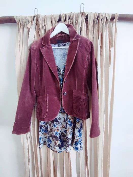 Blazer veludo bordeaux H&M