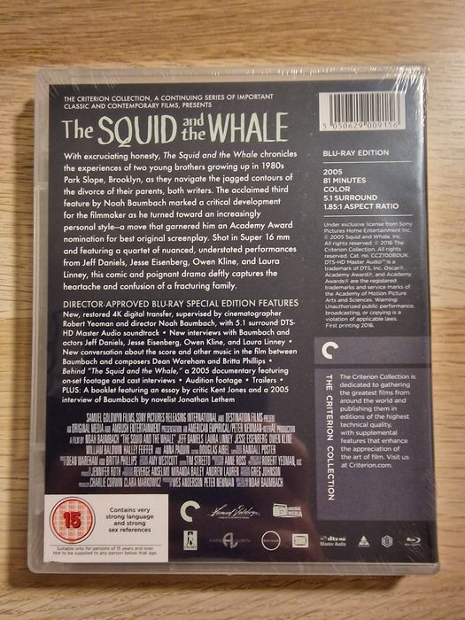 The Squid and the Whale (The Criterion Collection) NOVO/SELADO