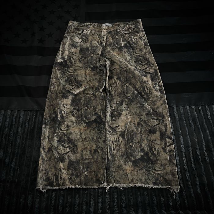 bershka wide camo realtree pants камуфляжні штани jaded london