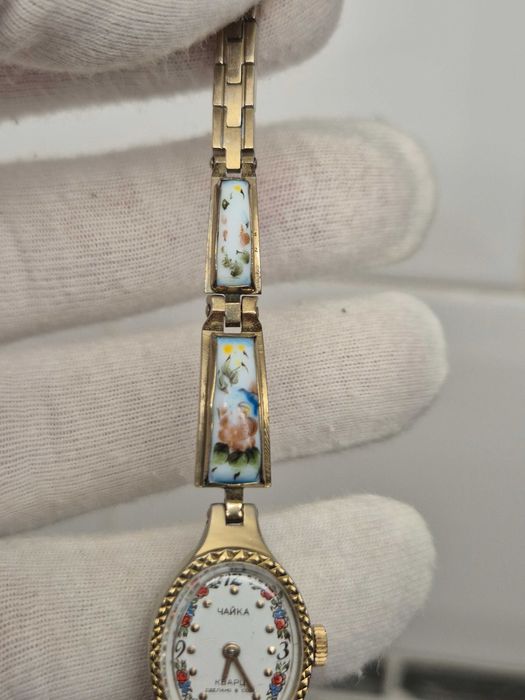 Piękny zegarek porcelanka *Czajka/Chaika*