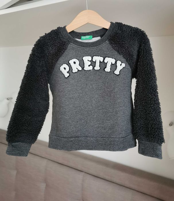 Benetton bluza miś XXS 98 104 dla dziewczynki