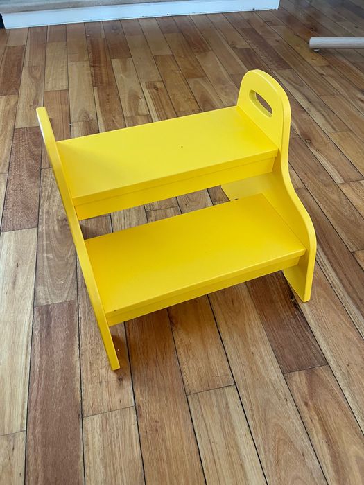 TROGEN Escadote 2 degraus p/criança, amarelo, 40x38x33 cm