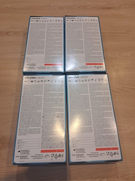 Zestaw 400 szt  Rękawiczki nitrylowe bezpudrowe L niebieskie 400 szt.