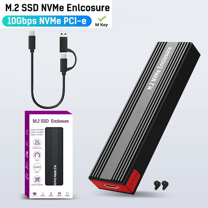 Корпус для SSD M2 NVMe до 10Gbps M.2 Type C