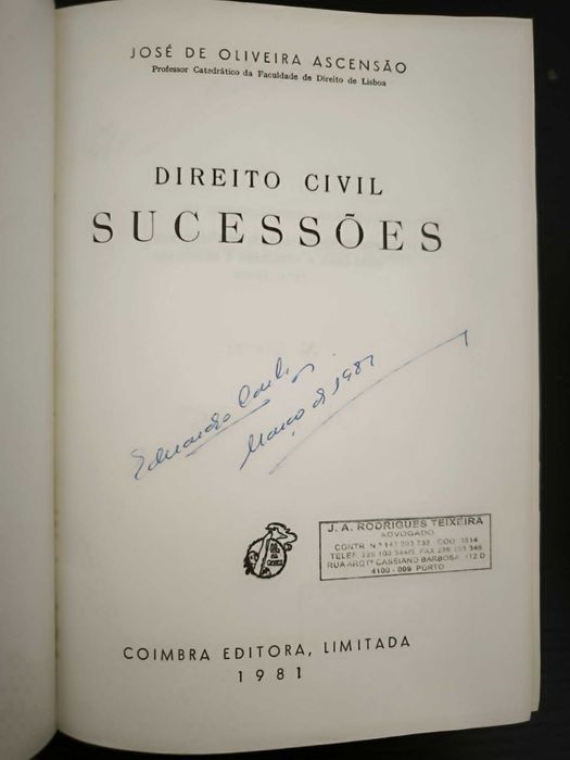 Direito das Sucessões - Oliveira de Ascensão