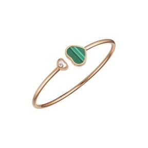 Chopard Happy Hearts Rose Gold Malachite Diamont Bangle