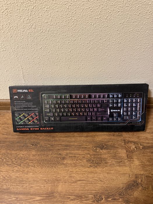 Клавіатура REAL-EL 8700 Gaming Backlit, black