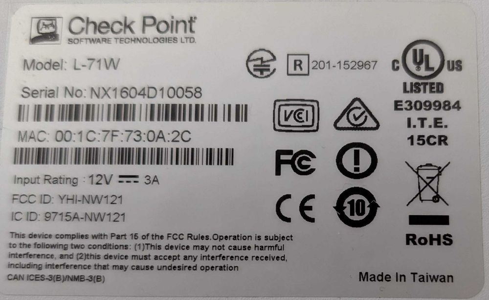 Check Point L-71W