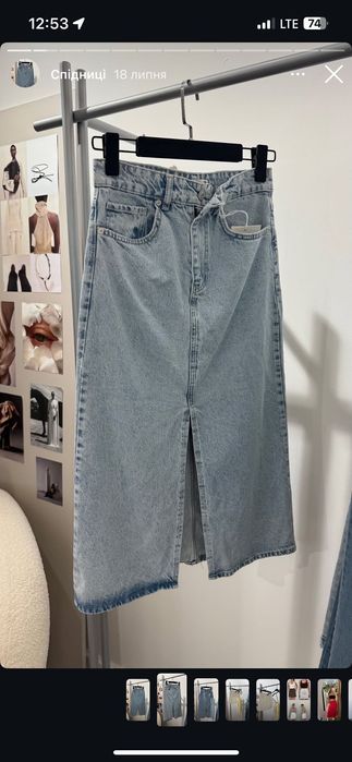 Джинсова жіноча спідниця