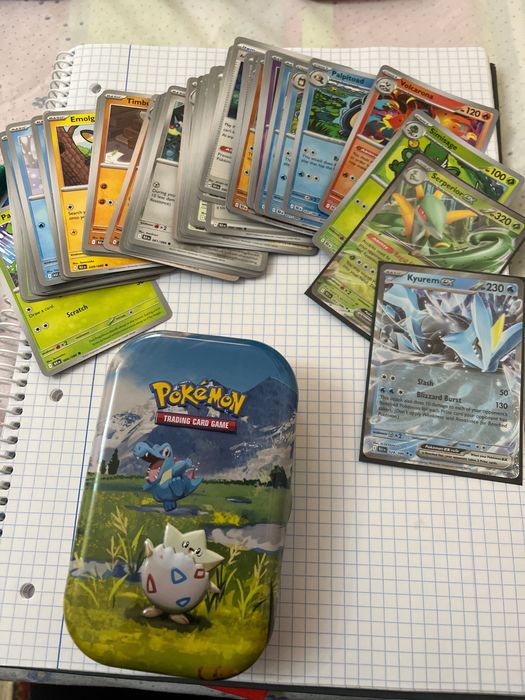 Pokémon BLK - Tina com algumas cartas