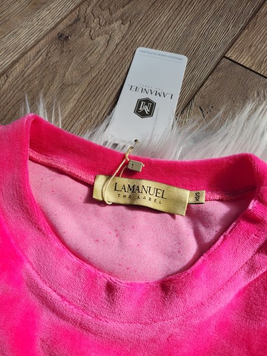 Welurowy dres La manule fuksja xs s
