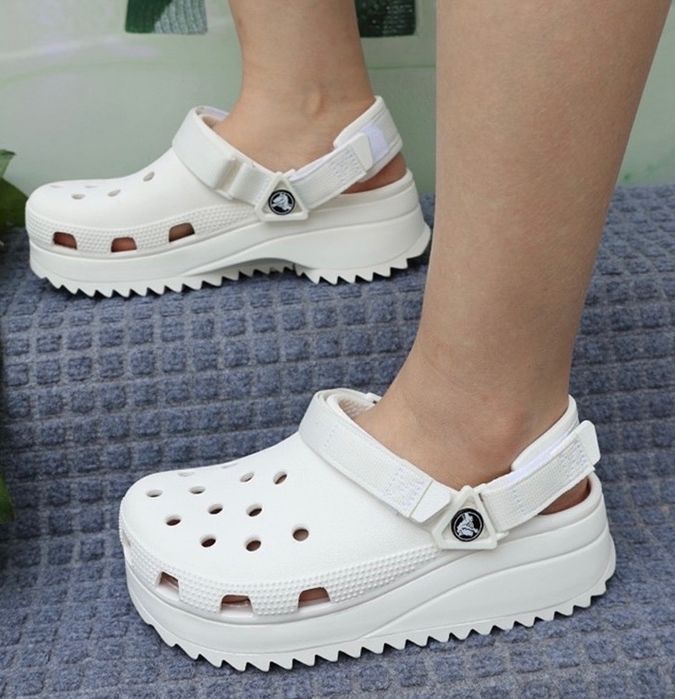 Crocs hiker white black bone крокси жіночі 36 37 38 39 40 41 42